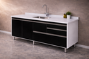 Ver imagem 4 de Gabinete Cozinha Mdp 1,74m Elegance com 6 Pés e Amplo Espaço:preto