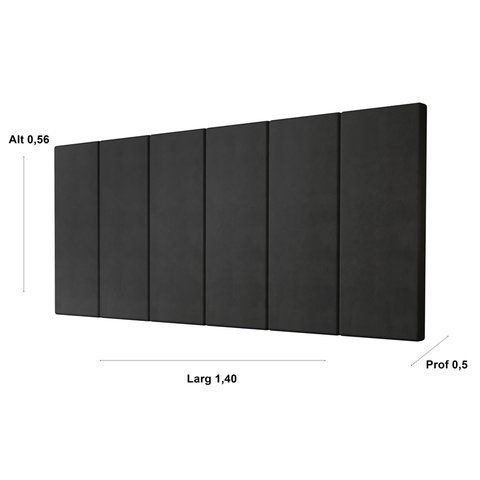 Cabeceira Cama Box 1,40 Veneza Cores - Comprar Móveis em Casa:preto