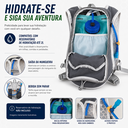 Ver imagem 5 de Mochila Hidratação 4L Running Trail Bike Unissex Esportiva:Azul