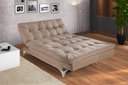 Ver imagem 1 de Sofá Cama Versátil Pés de Alumínio Espuma D33 Chocolate 377 Império Estofados