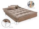 Ver imagem 5 de Sofá Cama Versátil Pés de Alumínio Espuma D33 Chocolate 377 Império Estofados