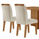 Ver imagem 7 de Mesa de Jantar Olímpia 120cm Mdf Canto Copo e com 4 Cadeiras Athenas