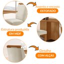 Ver imagem 6 de Mesa de Jantar Olímpia 120cm Mdf Canto Copo e com 4 Cadeiras Athenas