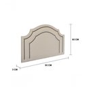 Ver imagem 3 de Cabeceira Solteiro Luxo Dupla 90X60 Off White Tachas Fumê