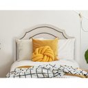 Ver imagem 2 de Cabeceira Solteiro Luxo Dupla 90X60 Off White Tachas Fumê