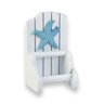 Porta Papel Higiênico Branco com Estrela Azul Pastel Decoração Náutica - 2
