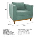 Ver imagem 3 de Poltrona Decorativa Europa Linho - ADJ Decor P1/EUROPA/L1
