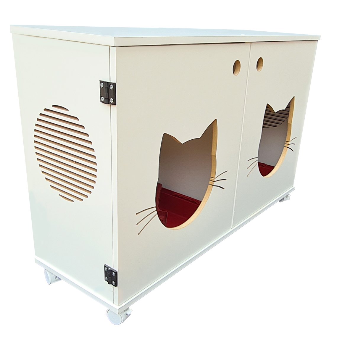 Sanitário duplo banheiro gatos gatil caixa de areia Félix