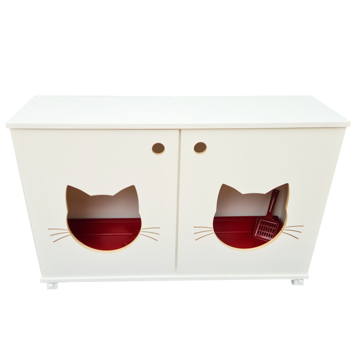 Sanitário duplo banheiro gatos gatil caixa de areia Félix - 5