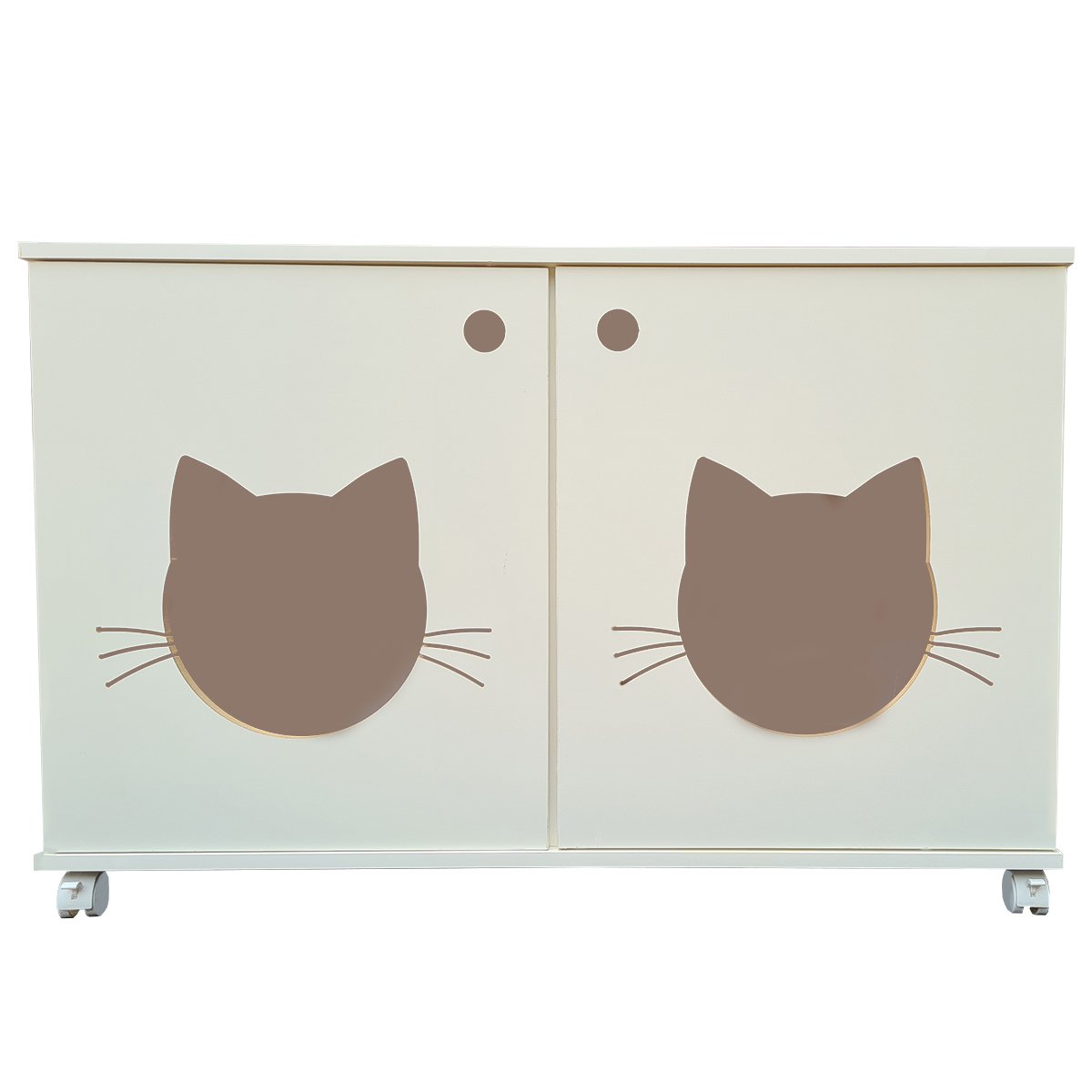 Sanitário duplo banheiro gatos gatil caixa de areia Félix - 3