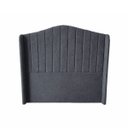 Ver imagem 4 de Cabeceira para Cama Box Estofada Zoe Decorativa Moderna Curva Queen 160 Cm Boucle Cinza