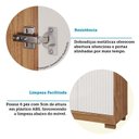 Ver mais imagens de Guarda-Roupa Solteiro 4 Portas com Pés 159cm 100% MDF Lumiar Espresso Móveis Bege/Cinamomo/Grafiatto