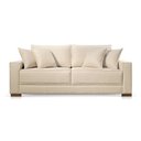 Ver imagem 2 de Sofá 3 Lugares Fixo Living Marrocos Linho Bege Claro 2,2m Mk