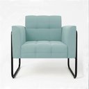 Ver imagem 1 de Poltrona Elisa Decorativa Veludo Cotelê Base Tubular Menta D'Rossi