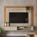 Ver imagem 1 de Painel para Tv até 65 Polegadas Lugano 1 Porta Nature/off White - Linea Brasil