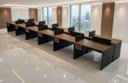 Ver imagem 4 de Plataforma 12 Lugares C/2 Gavetas Castanho Tannat /preto 40 Mm 7200x1500 com Caixa/4tomadas