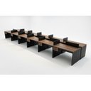 Ver imagem 1 de Plataforma 12 Lugares C/2 Gavetas Castanho Tannat /preto 40 Mm 7200x1500 com Caixa/4tomadas