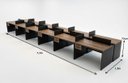 Ver imagem 3 de Plataforma 12 Lugares C/2 Gavetas Castanho Tannat /preto 40 Mm 7200x1500 com Caixa/4tomadas
