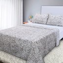 Ver imagem 1 de Jogo de Cama Lençol 4 Peças Casal com Elástico Estampado 138x188x30cm Bf Colchões