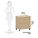 Ver imagem 4 de Balcão de Cozinha 100% MDF 1 Porta 1 Gaveta com Tampo 80cm Aura Luciane Móveis