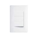 Ver imagem 1 de Interruptor Simples Triplo Fame Habitat com Placa 4x2 Branco