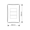 Ver imagem 2 de Interruptor Simples Triplo Fame Habitat com Placa 4x2 Branco