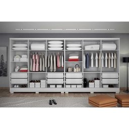 Closet Diamante em Mdp 8 Gavetas e 14 Prateleiras Clic Móveis - 2