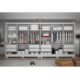 Closet Diamante em Mdp 8 Gavetas e 14 Prateleiras Clic Móveis - 7