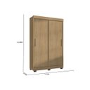 Ver imagem 2 de Guarda Roupa Solteiro Lion 02 Portas de Correr Nature Móveis Leão