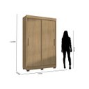 Ver imagem 3 de Guarda Roupa Solteiro Lion 02 Portas de Correr Nature Móveis Leão