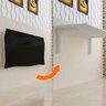 Mesa de Parede Dobrável 90 cm Branco Brilho - 3