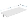 Mesa de Parede Dobrável 90 cm Branco Brilho - 4