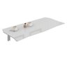 Mesa de Parede Dobrável 90 cm Branco Brilho - 2