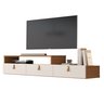 Rack Suspenso Lion 1.2m Home Decorativo Estante Tv Pequeno:freijo/off White - 4