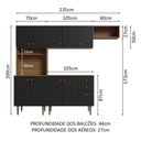 Ver imagem 4 de Armário de Cozinha Compacta 235cm Rustic/preto Gourmet Madesa 02 Rustic/preto