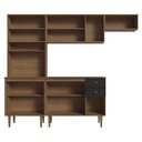 Ver imagem 2 de Armário de Cozinha Compacta 235cm Rustic/preto Gourmet Madesa 02 Rustic/preto