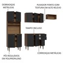 Ver imagem 7 de Armário de Cozinha Compacta 235cm Rustic/preto Gourmet Madesa 02 Rustic/preto