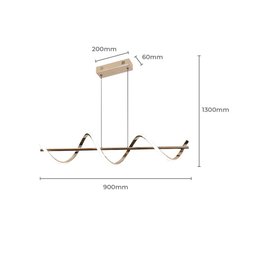 Pendente Espiral Dourado Led 4000k 30W - 2