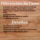 Ver imagem 2 de Cama de Casal Maiorca de Madeira Maciça Angelim Pedra/tauari Tabaco