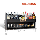 Ver imagem 5 de Barzinho De Parede Bar Adega Vinhos Bebidas Preto Mdf