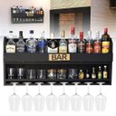 Ver imagem 1 de Barzinho De Parede Bar Adega Vinhos Bebidas Preto Mdf