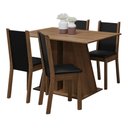 Ver imagem 2 de Conjunto Sala de Jantar Mesa Tampo de Madeira 4 Cadeiras Rustic/preto Sophie Madesa