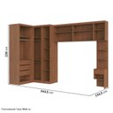 Ver imagem 3 de Guarda-Roupa Planejado 6 Peças 9 Portas Arani CabeCasa MadeiraOriginals Marrom/Cinamomo