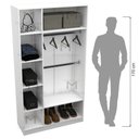 Ver imagem 3 de MODULO CLOSET CABIDEIRO + NICHO M54.2021.B 100% MDF MUNDI MOVEIS
