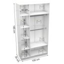 Ver imagem 2 de MODULO CLOSET CABIDEIRO + NICHO M54.2021.B 100% MDF MUNDI MOVEIS
