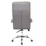 Cadeira Escritório Big Presidente Cinza Mola Ensacada Base Giratória Cromada Altura Ajustável - 4