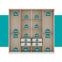 Ver mais imagens de Guarda Roupa Casal com 8 Portas e 4 Gavetas Austin Carraro Branco