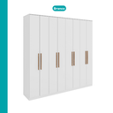 Ver imagem 4 de Guarda Roupa Casal com 8 Portas e 4 Gavetas Austin Carraro Branco