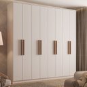 Ver imagem 1 de Guarda Roupa Casal com 8 Portas e 4 Gavetas Austin Carraro Branco