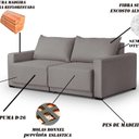Ver imagem 4 de Sofá Retrátil para Sala de Estar 200cm Zeus Cinza Medio
